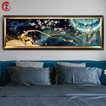 Elk bedroom decoration painting bedside painting American light luxury living room murals European style fortune Deer background wall Nordic style
