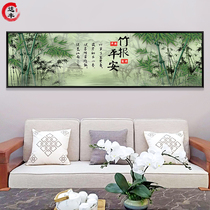 Bamboo News Ping An New Chinese Decorative Painting Bedroom Banner Bedside Painting Chinese Style Living Room Background Wall Painting