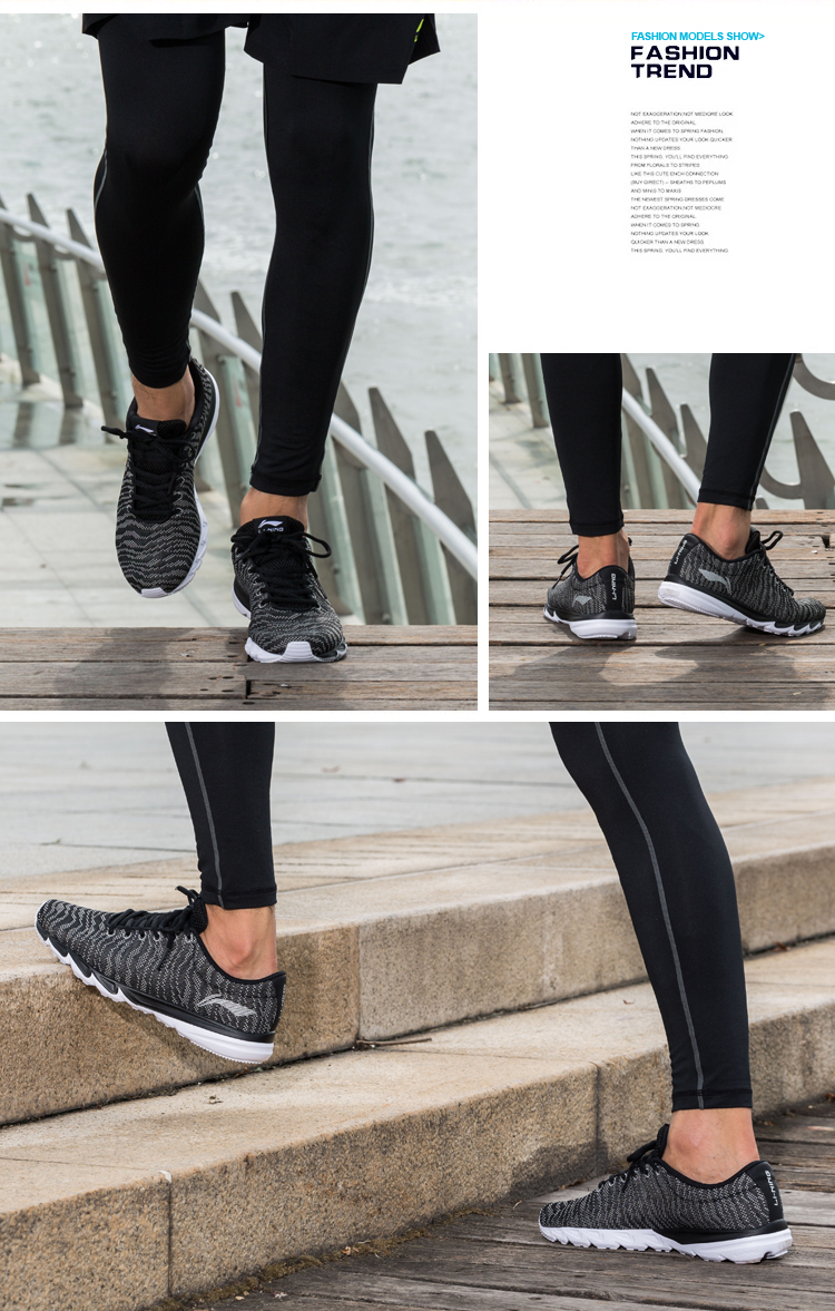 Giày nam Li Ning giày chạy bộ mùa thu lưới thoáng khí nhẹ thể dục nhẹ giày thể thao sốc ARJL001 giày thể thao nữ trắng