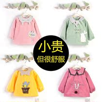 Baby gown autumn and winter corduroy cotton children long sleeve waterproof anti-dressing baby eating bib apron apron