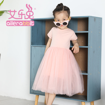 Girls summer dress 2020 new foreign style childrens dress summer princess dress small children little girl skirt short sleeve