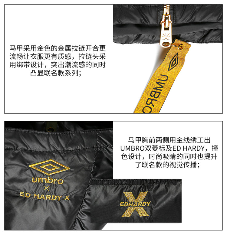 Umbro yin 2017Ed Hardy tên chung thể thao và giải trí xuống vest S12CCM387824 áo phao 3 lỗ nam