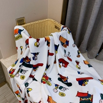 ins wind cartoon rabbit flannel air conditioning blanket leisure nap cute cartoon small blanket