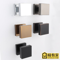  German Seiko invisible door lock dark lock background wall single-sided spherical lock bedroom simple indoor door lock solid square handle