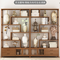 Zen Willa Bogu Frame Light Extravagant Modern Home Wine Rack Small Small Round Bou Ancient Rack Partition Solid Wood New Chinese Tea Cabinet