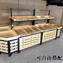 Fruit shelves Steps to sell fruits Vegetables Triple Supermarket Pendulum Fresh Supermarket Special Water Fruit Shop Display Cabinet