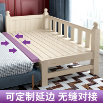 Mother and child bed splicing twin childrens bed twin crib girl has guardrail boy big child plus high princess bed