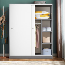 Wardrobe home bedroom simple modern sliding door wooden assembly wardrobe rental room economical simple cabinet