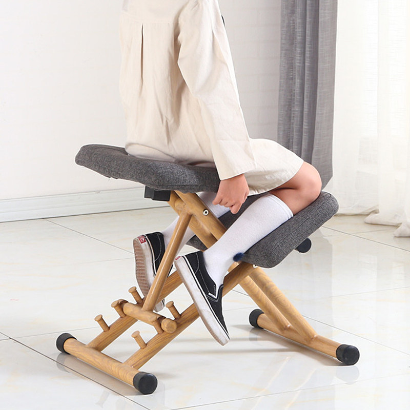 Kneel Chair Home Children Brief Anti-Humpback Study Chair Ergonomics Adjustable Office Computer Chair Corrective Sitting Position