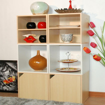 Free combination cabinet small bookcase dustproof assembly bookcase net red creative wooden floor low cabinet tatami wardrobe