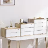 Ящик для хранения настольного стола с твердым деревом с ящиком с замок -тип многослойный хранение стола шкаф мусор шкафчик офис