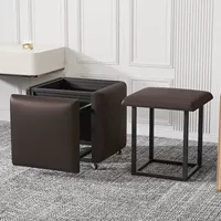 [Черная полка] Темно-коричневый-кожа наппа [Флагманская модель] 45*45-толстый латекс