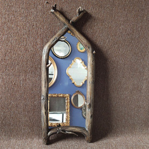 Factory direct European American imitation wood tree branch mirror European mirror bathroom mirror makeup mirror dressing mirror