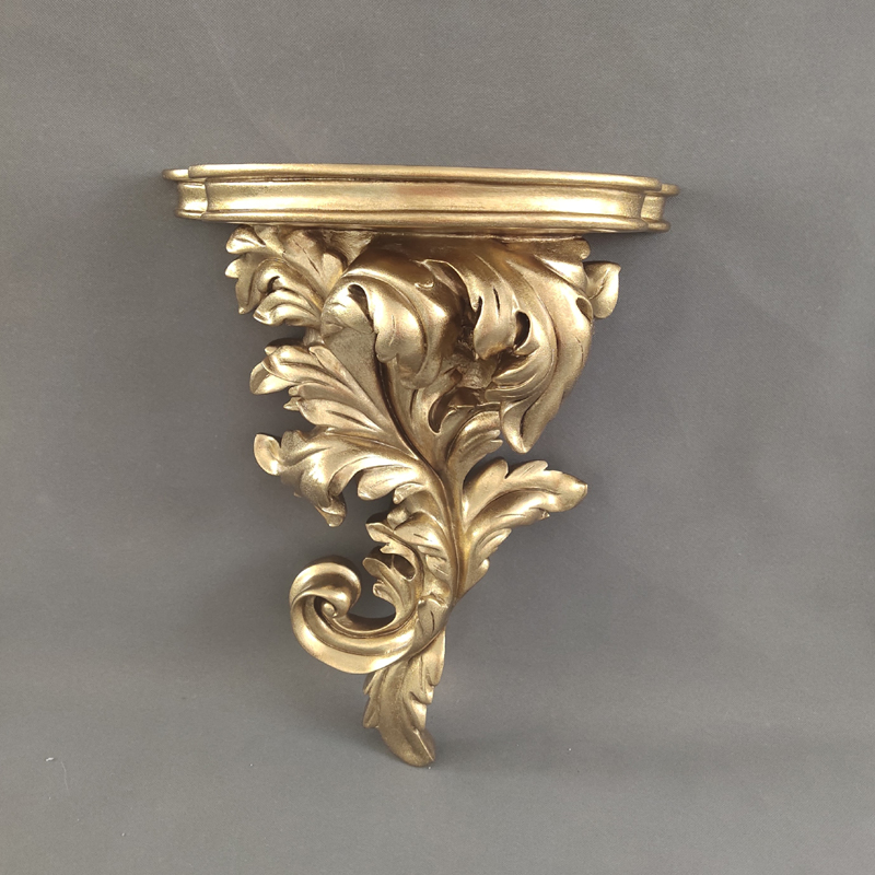 European-style wall decoration rack triangle bracket rack bracket hanging decoration wall decoration storage retro gold beam bracket bronze