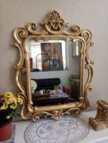 European vintage gold cosmetic mirror bathroom mirror decoration fitting hollow carved bathroom mirror wall porch mirror waterproof