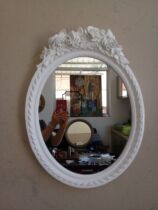 European bathroom mirror oval mirror fitting mirror vanity mirror bathroom mirror retro gold decorative mirror