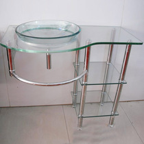 Glass basin one-piece basin Taichung Lower basin glass washbasin washbasin floor hanging wall Wash Basin Wash Basin Wash Basin