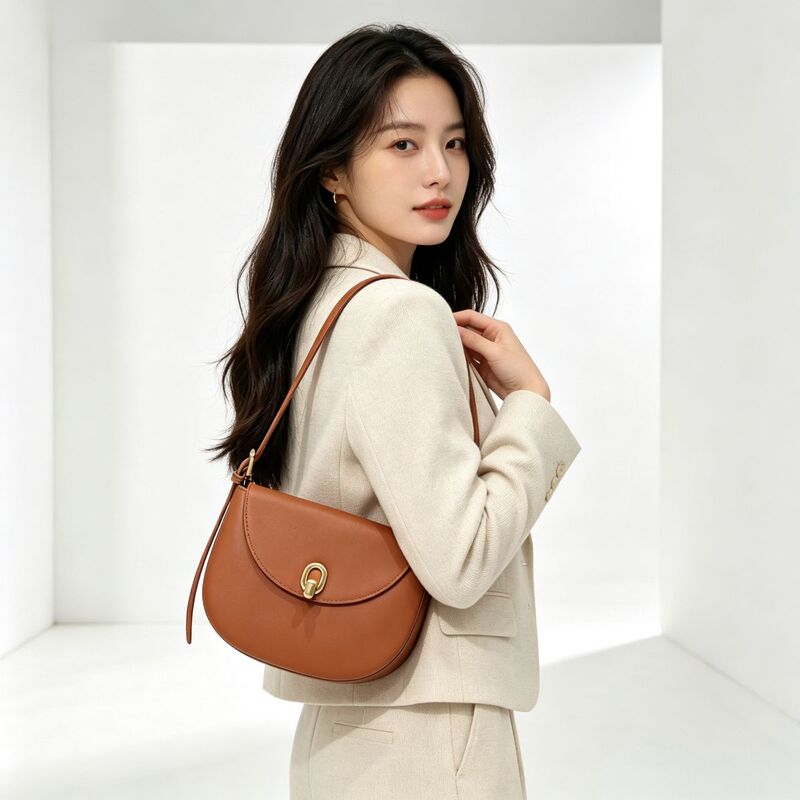 3335 Special Price Clearance Saddle Bag for Women, Niche Light Luxury Shoulder Bag, Versatile Commuter Crossbody Small Bag, Simple Commuter Style