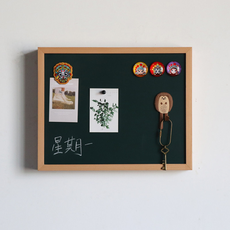 Electric box covering decoration hanging painting Nordic solid wood wall on the total brake distribution box magnetic blackboard message board without punch hole
