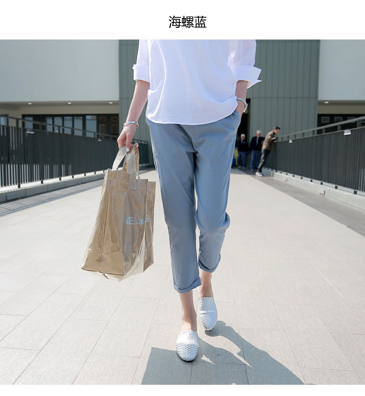 孕妇裤春秋外穿夏季薄款休闲棉麻打底裤2026新款孕妇装秋装夏装 — 9