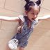 Dofer trẻ em mùa xuân và mùa hè dệt bông cao + áo in năng động, váy, áo liền quần quan ao tre em Áo liền quần