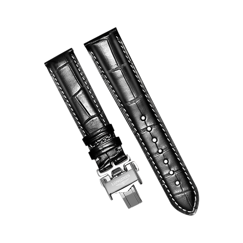 Suitable for Flat Interface Universal Watch Straps, Genuine Leather Men's and Women's Butterfly Buckle Suitable for Flat Interface Universal Watch Straps, Genuine Leather Men's and Women's Butterfly Buckle