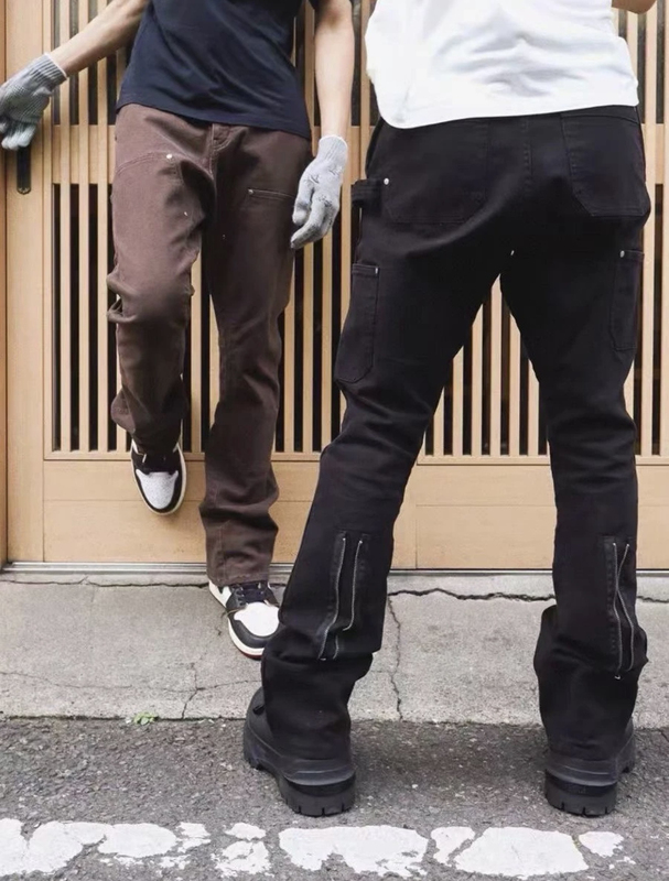 {Strongest Batch} I Am Not a Fog Brand Vujade 003 Zip Two-Tone Back Zipper Washed Lumberjack Pants {Strongest Batch} I Am Not a Fog Brand Vujade 003 Zip Two-Tone Back Zipper Washed Lumberjack Pants