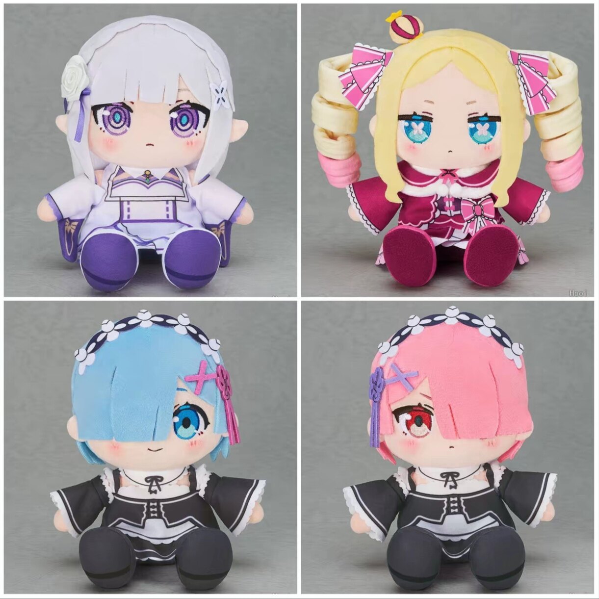 In-Stock Gsc Re0 Emilia Rem Ram Betty Beatrice Sitting Plush Toys Merchandise