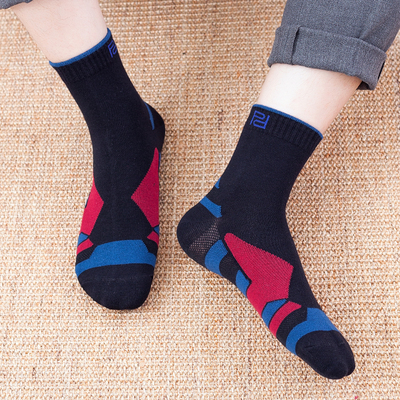 品答男士纯棉中长筒运动袜防臭抗菌