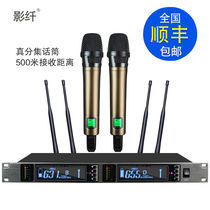 True diversity wireless microphone one for two U-segment microphone professional wedding KTV stage performance long distance 500 meters