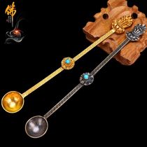 Tibetan Buddha offerings Tantric offerings to Buddhas pure copper fire offering spoons smoke offering spoons incense spoons diamond spoons 1 piece