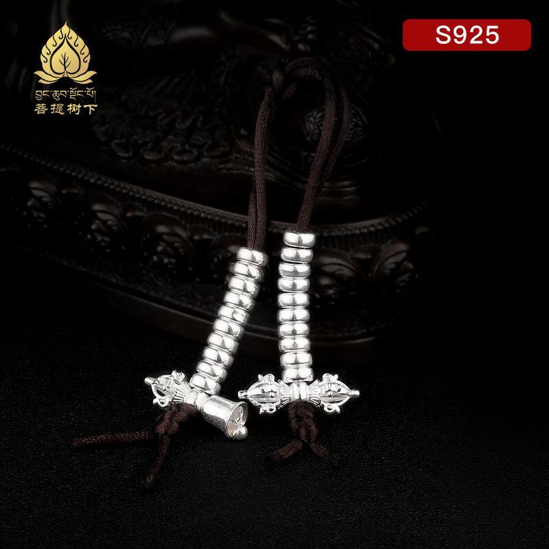 Hand accessories pendant s925 sterling silver bell and pestle bracelet DIY accessories exquisite pendant 1 pair