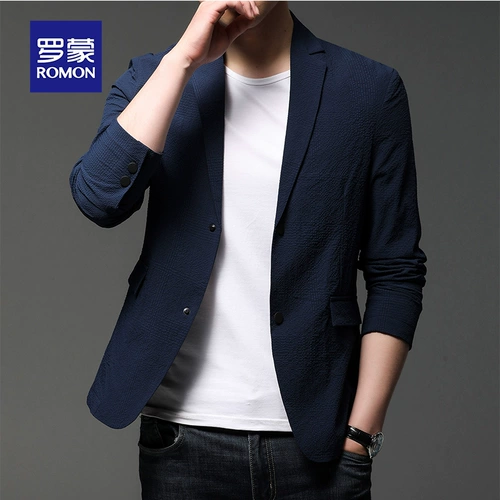 Мужской модный весенний трендовый пиджак классического кроя для отдыха, в корейском стиле