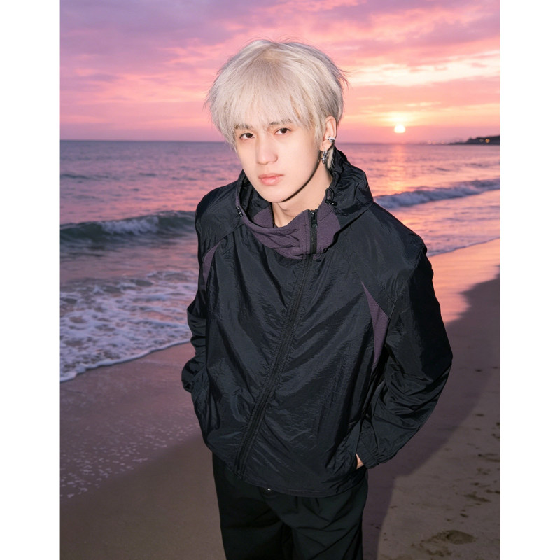 Smart Chen "Alien Ice Armor" Original Yarn Upf50+ Diagonal Zipper 7A Antibacterial Active Fabric Cut Breathable Sun Protection Clothing for Summer