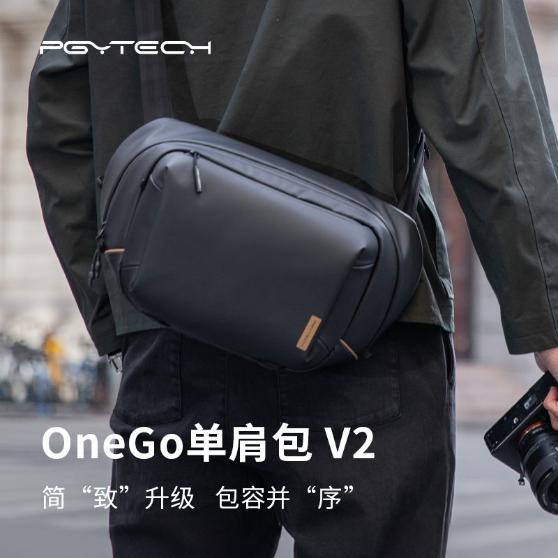PGYTECH カメラバッグ ワンショルダーカメラバッグ タンポポカメラメッセンジャーバッグ OneGo ショルダーバッグ V2 Canon Fuji Sony SLRカメラバッグレンズライナーバッグサイクリングウエストバッグに適合