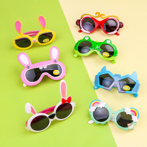 Childrens sunglasses sun glasses girl sunglasses cartoon tide cool polarized anti ultraviolet baby girl little rabbit