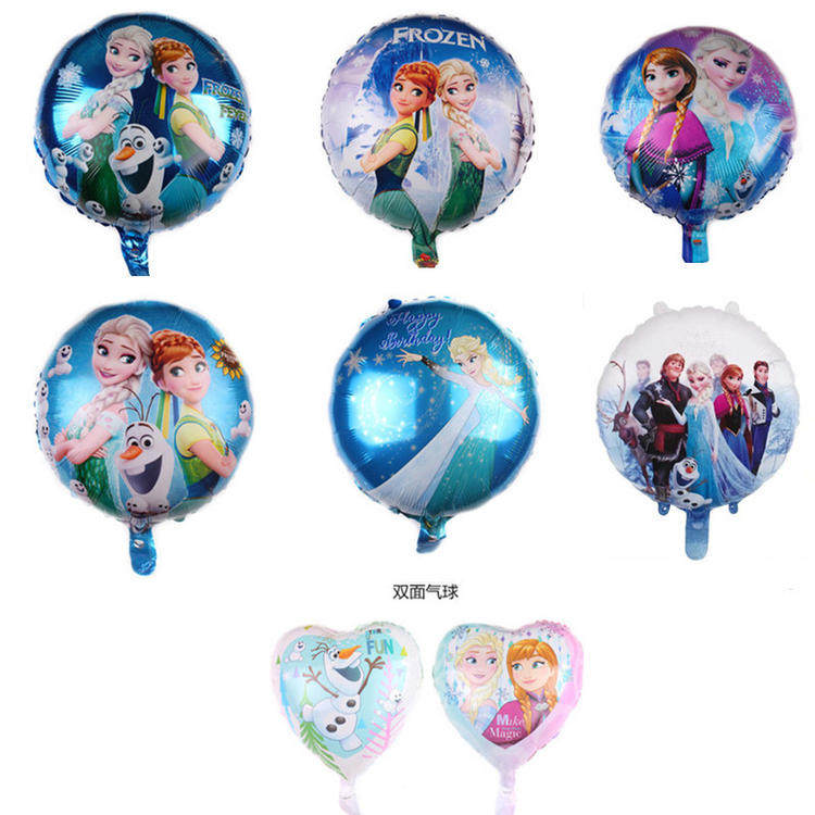 Cross-border New 18 Inch Ice-Edge Aluminum Film Balloon Ice Family Princess Birthday Party Aluminum Foil Balloon