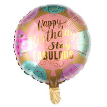 New 18-inch round happy Birthday aluminium film aluminium foil balloon birthday party decorations