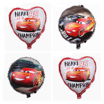 Racing Total Mobilization Aluminum Film Balloons 18 Inch Heart-shaped Car Round McKuntoon Birthday Party Arrangement Decorations