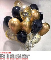 Black gold Balloon Party Supplies for the Black Golden