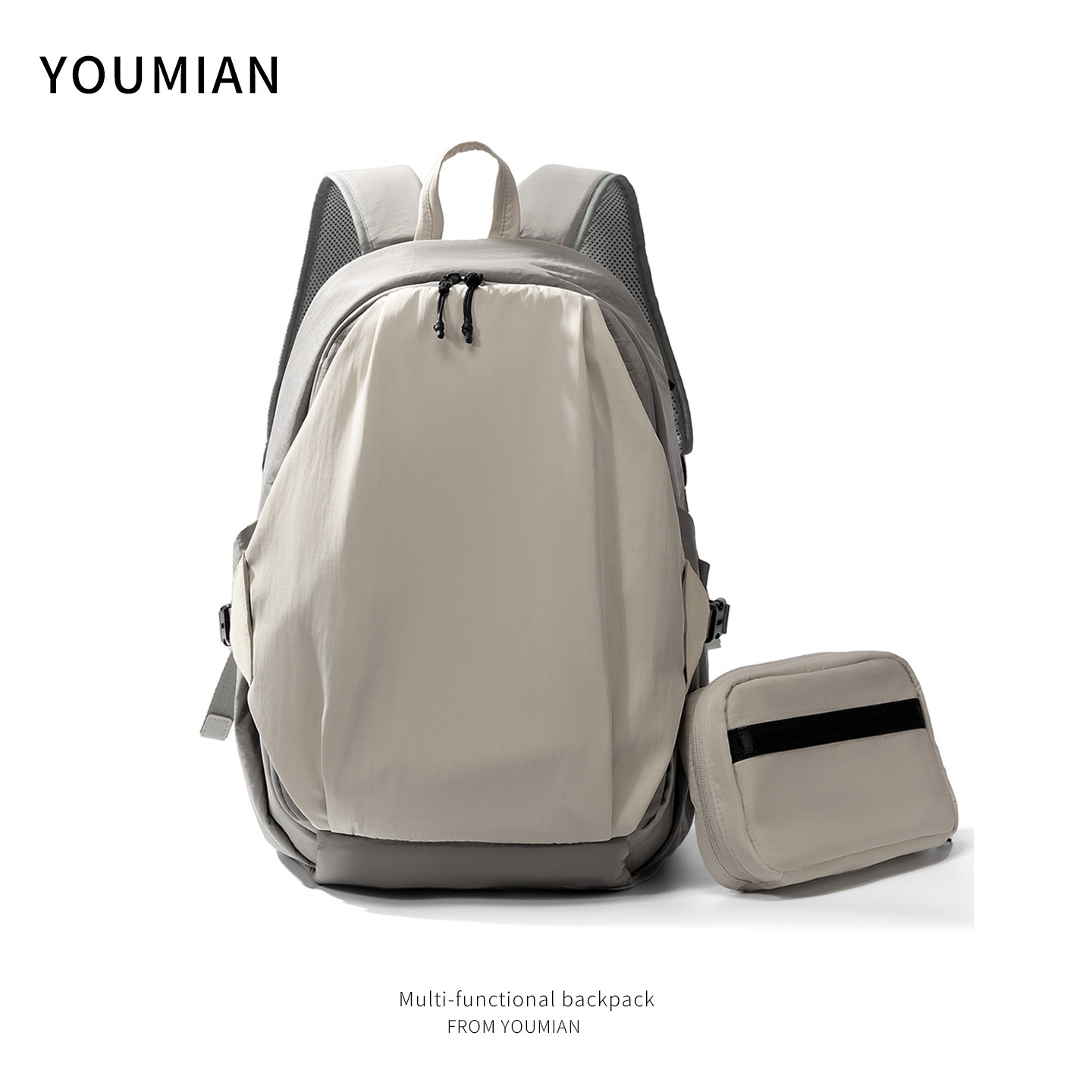 Youmian Backpack Men's Large-Capacity Sports Commuter Backpack Travel College Student School Bag Women's Lightweight Computer Bag