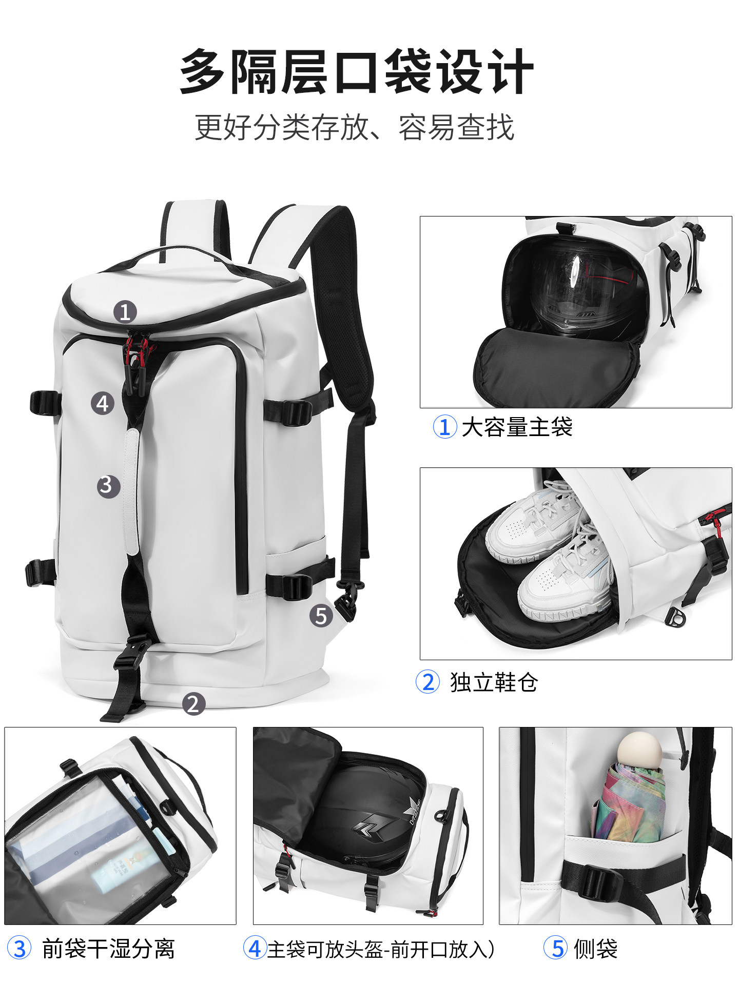 Sports Backpack Men's Outdoor Multi-Functional Backpack Mountaineering Travel Computer Bag Large Capacity Hiking Travel Fitness Bag