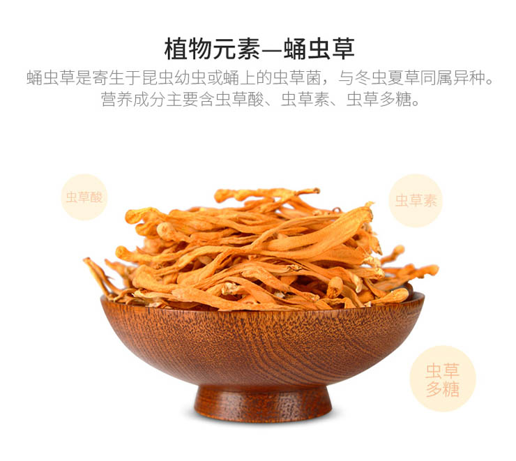 Cordyceps militaris viên nang trái cây 120 viên Cordyceps người lớn tuổi nam và nữ để tăng cường các sản phẩm sức khỏe nuôi dưỡng thể chất - Thực phẩm sức khỏe uống vitamin e