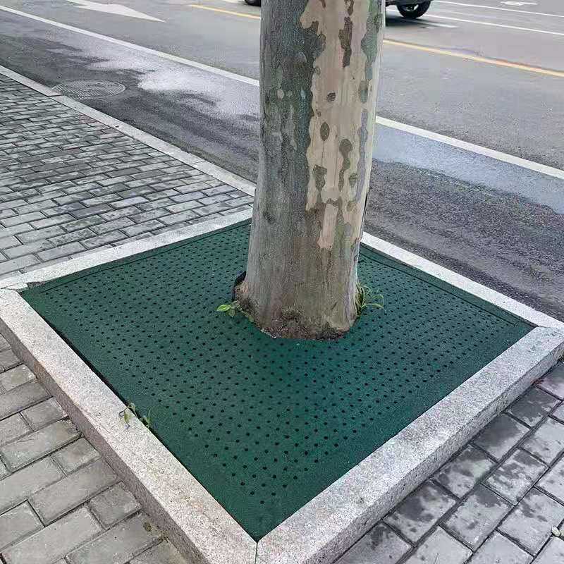 Kochai green rubber tree pool cover plastic splicing grille tree plastic grid tree plastic