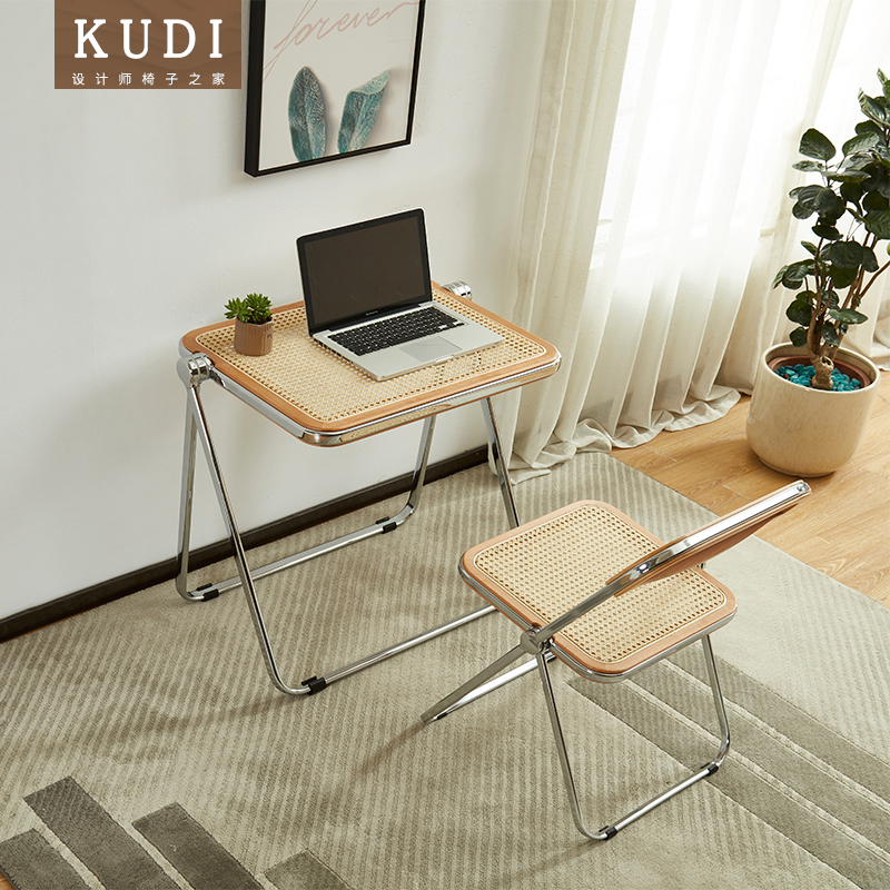 Nordic Creative Natural Rattan Choreographer Table Minimalist Individuality Bedroom Photography Studio Medieval folding desk