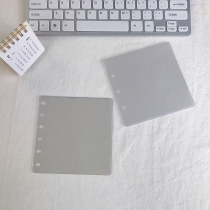 Simple and transparent a7 loose-leaf inner page pet goo card hand account refill can be diy6 holes 3 holes collage square card