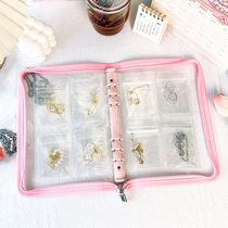 Transparent pvc small 4-grid storage bag necklace self-sealing bag small jewelry sealed bag anti-oxidation transparent jewelry bag