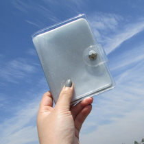 Fashion colorful transparent buckle instax mini polo 4 inch photo album thin glitter portable business card bag