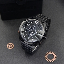 diesel diesai watch mens oversized dial black warrior mens watch black diamond quartz watch dz4283