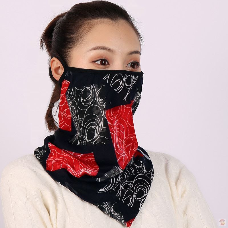 Anti-freeze face cover running hooded face mask electric car winter protective face cover winter half face warm and anti-wind and windproof